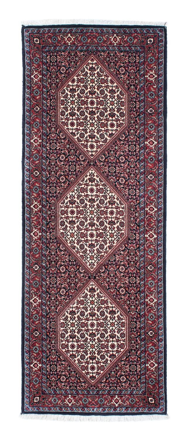 Tapis de couloir Tapis persan - Bidjar - 206 x 73 cm - bleu foncé