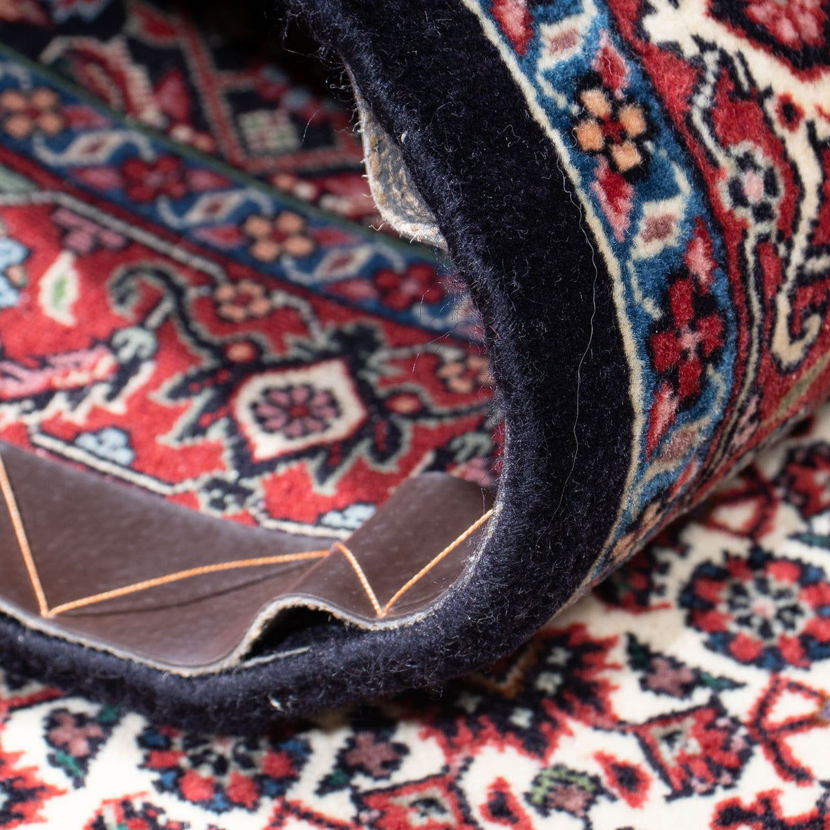 Tapis de couloir Tapis persan - Bidjar - 206 x 73 cm - bleu foncé