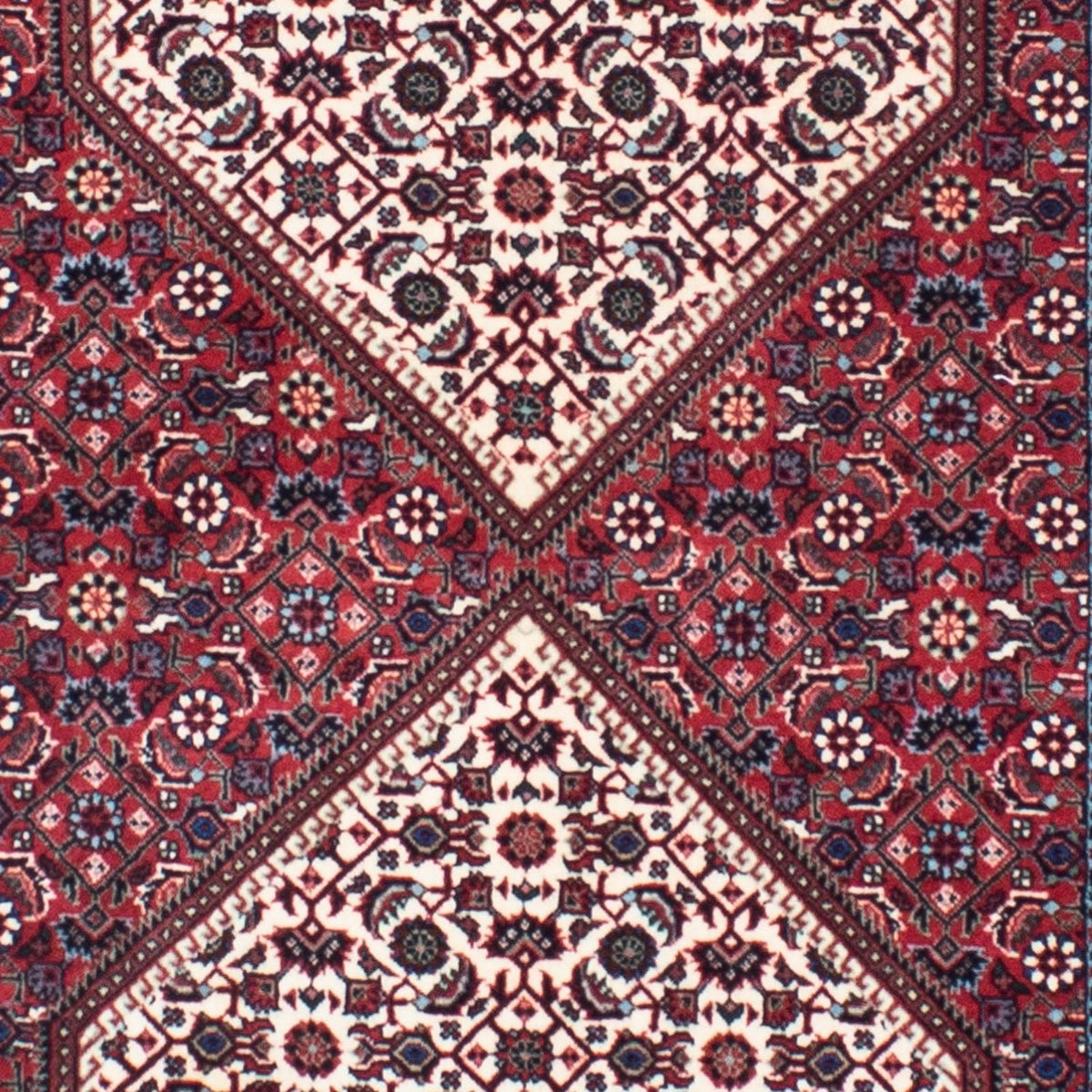 Tapis de couloir Tapis persan - Bidjar - 295 x 85 cm - rouge foncé