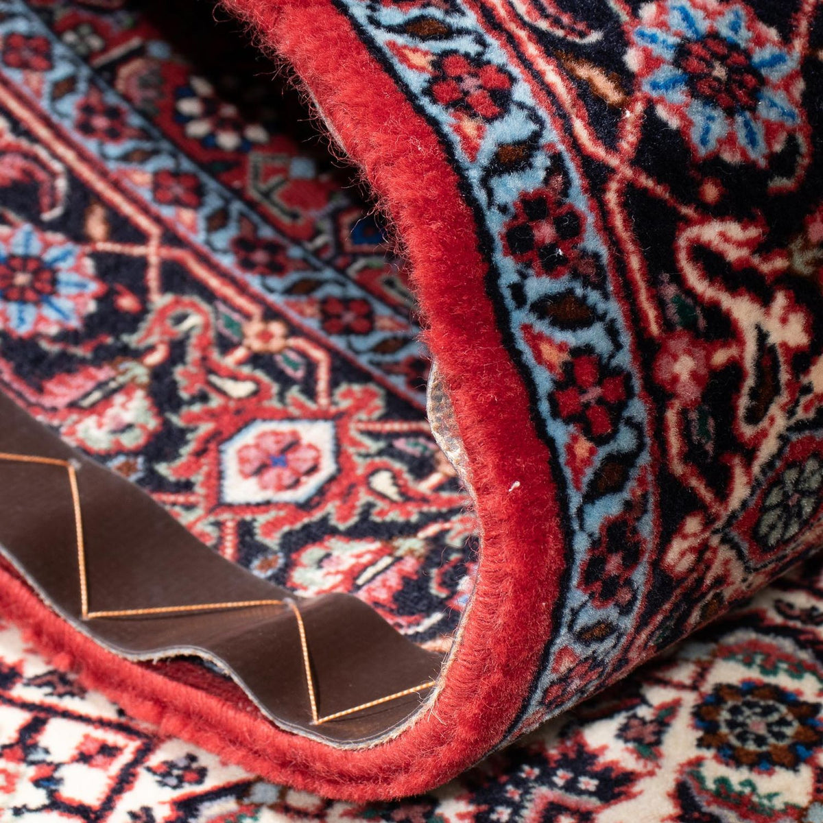 Tapis de couloir Tapis persan - Bidjar - 295 x 85 cm - rouge foncé