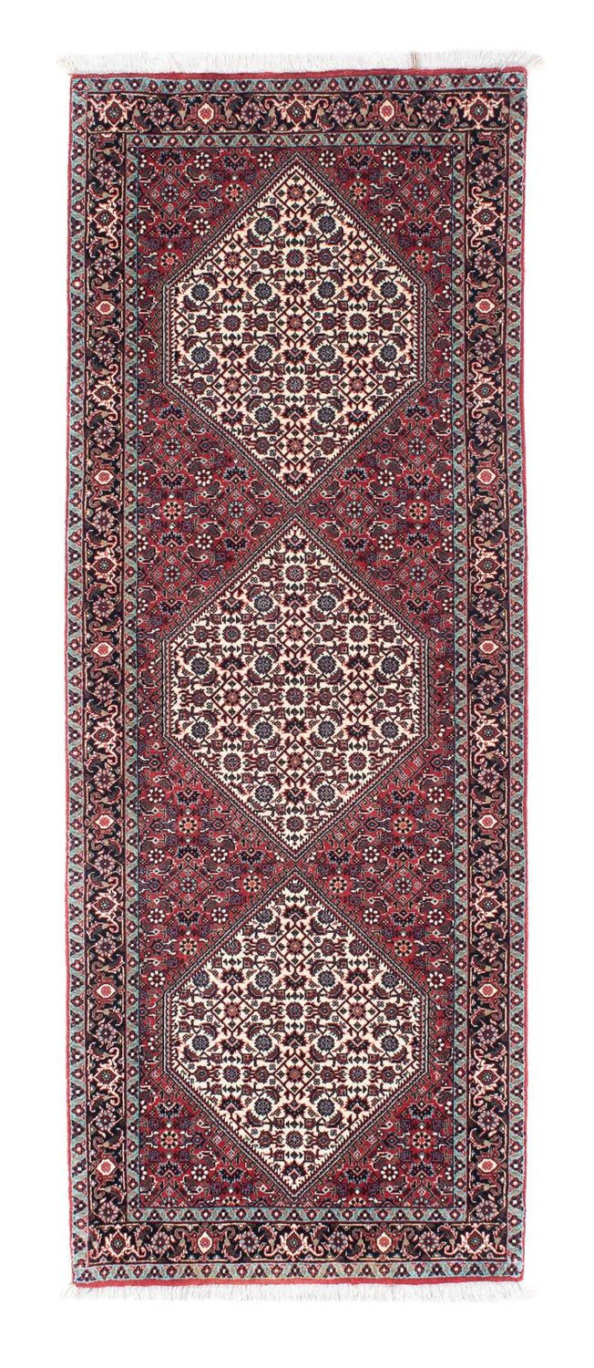 Tapis de couloir Tapis persan - Bidjar - 206 x 75 cm - rouge