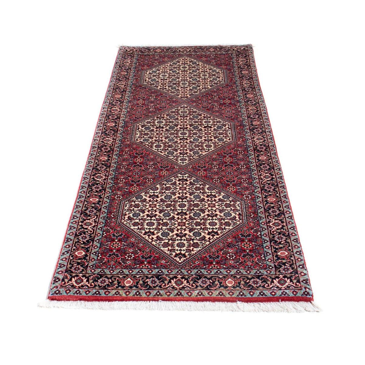 Tapis de couloir Tapis persan - Bidjar - 206 x 75 cm - rouge