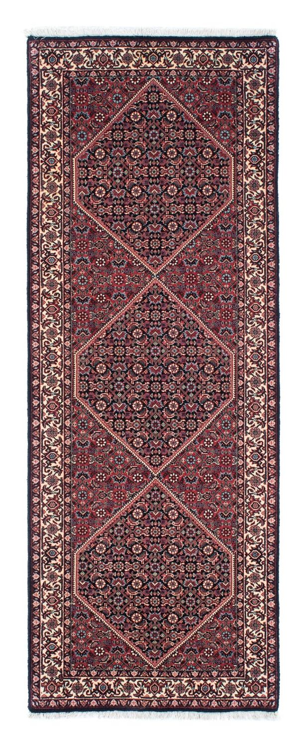 Tapis de couloir Tapis persan - Bidjar - 209 x 72 cm - bleu foncé