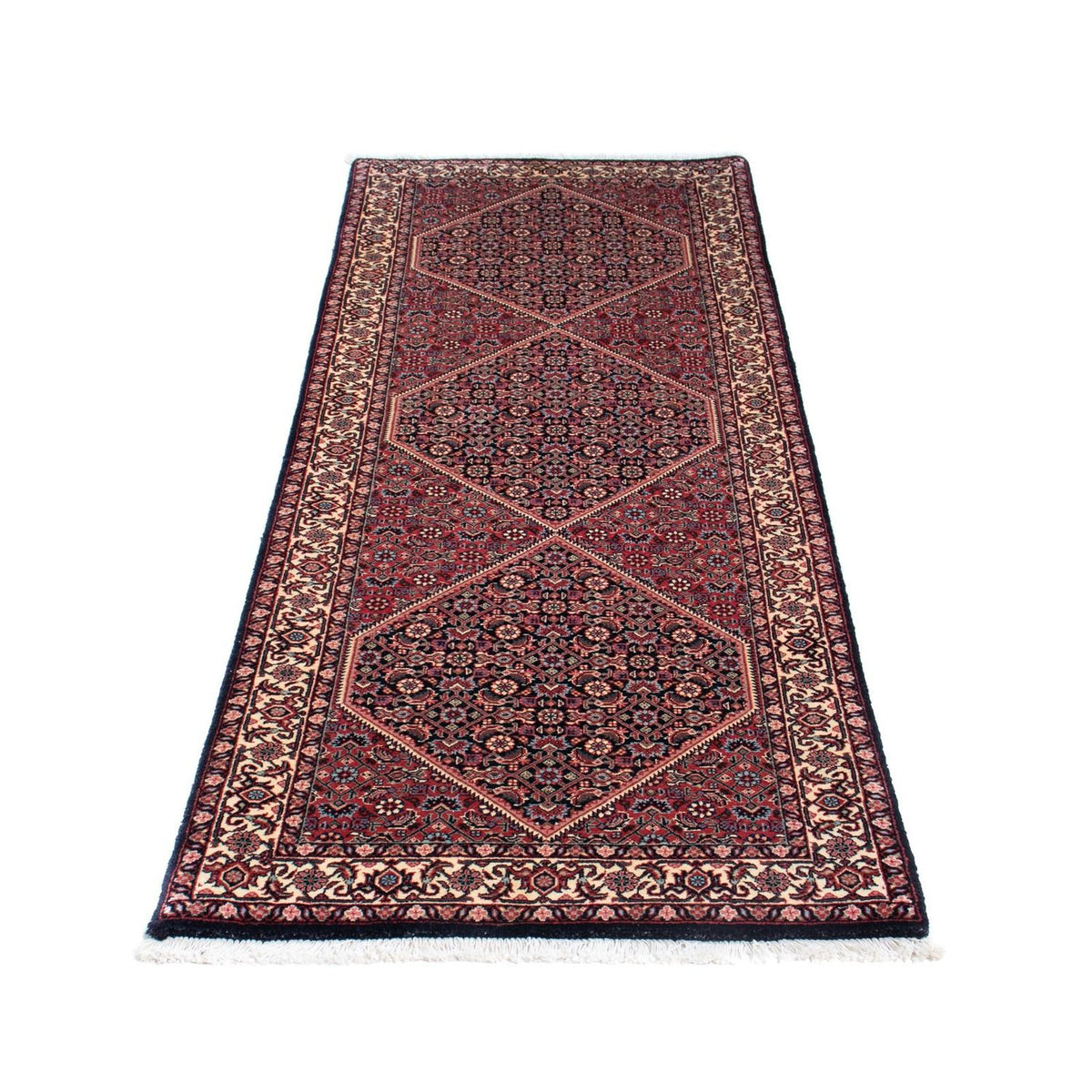 Tapis de couloir Tapis persan - Bidjar - 209 x 72 cm - bleu foncé