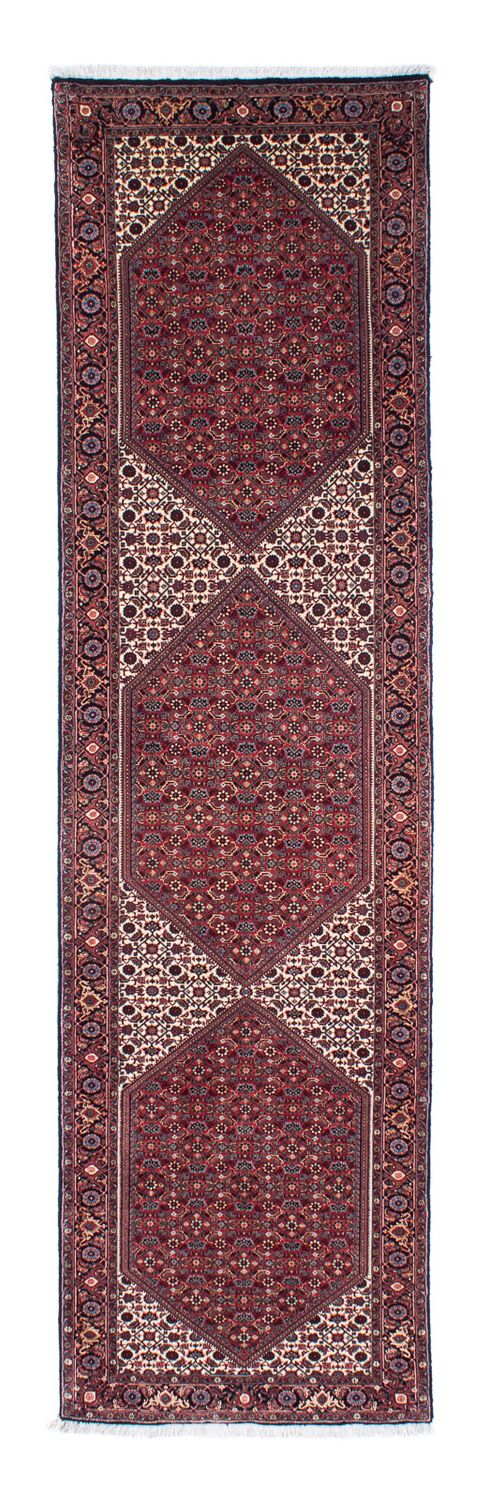 Tapis de couloir Tapis persan - Bidjar - 313 x 83 cm - rouge foncé