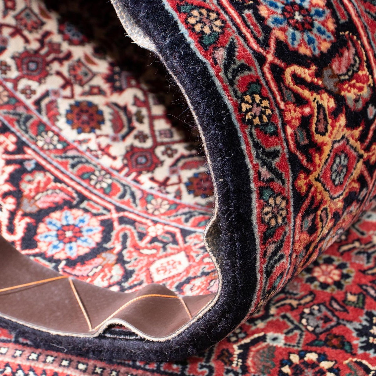 Tapis de couloir Tapis persan - Bidjar - 313 x 83 cm - rouge foncé