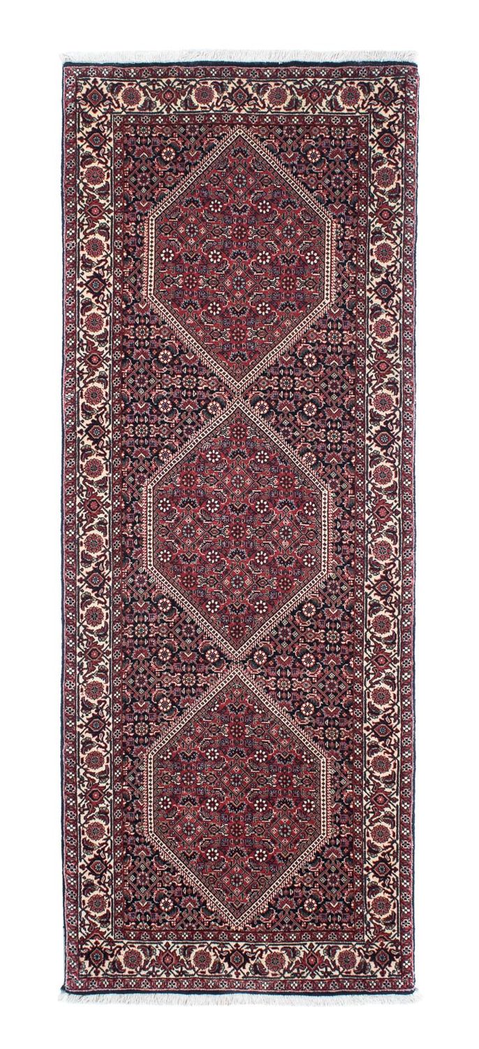 Tapis de couloir Tapis persan - Bidjar - 207 x 74 cm - bleu foncé