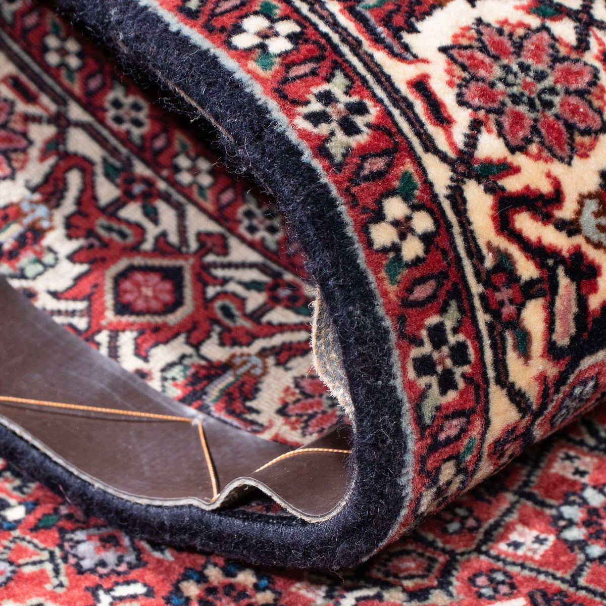 Tapis de couloir Tapis persan - Bidjar - 207 x 74 cm - bleu foncé