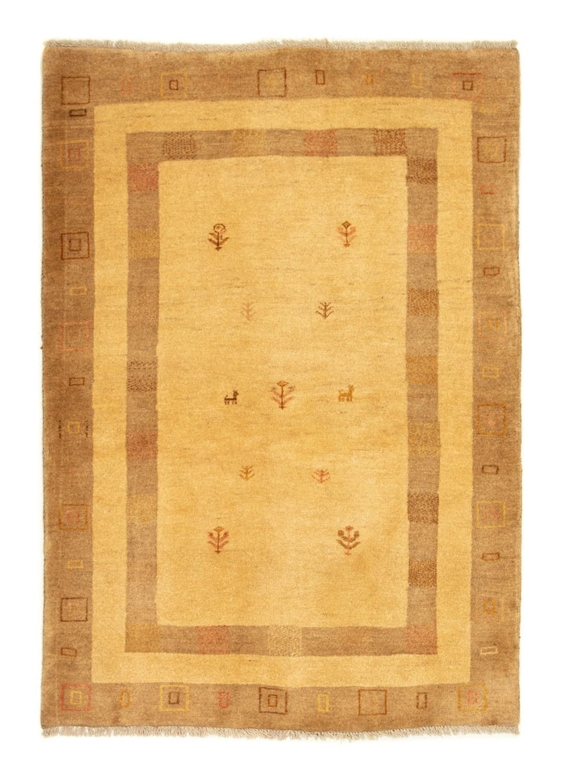 Tapis Gabbeh - Persan - 174 x 121 cm - or