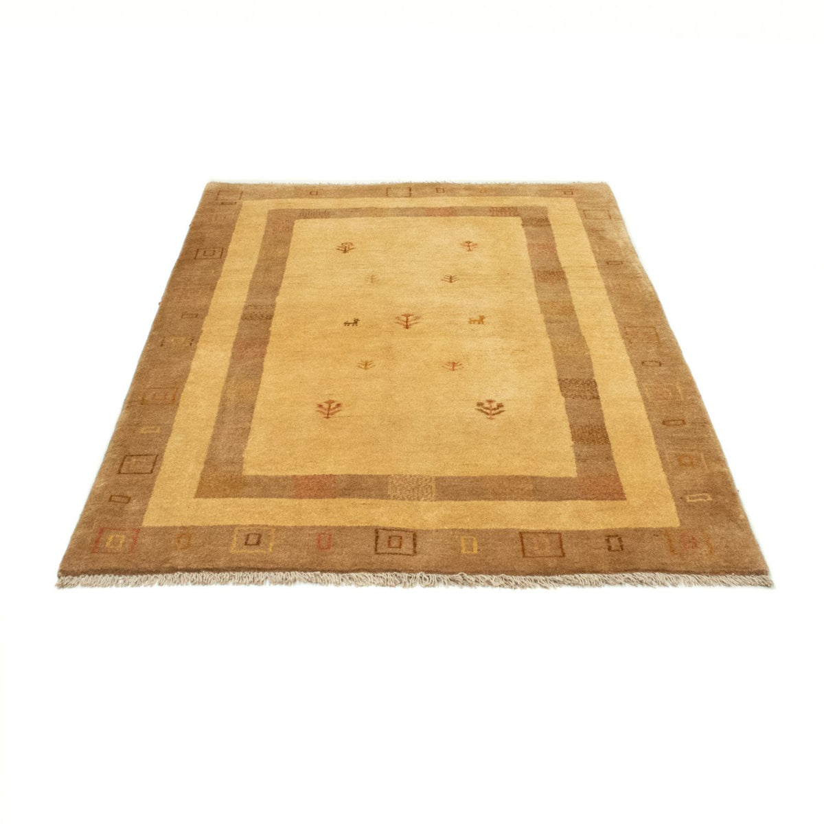 Tapis Gabbeh - Persan - 174 x 121 cm - or