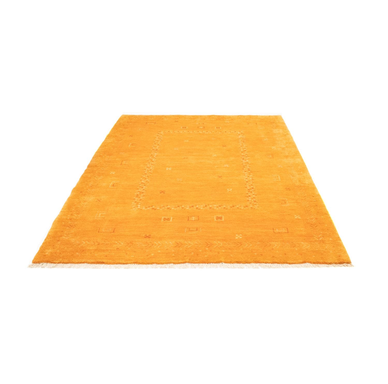 Tapis Gabbeh - Persan - 224 x 177 cm - or