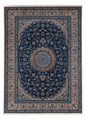 Tapis persan - Nain - Royal - 348 x 245 cm - bleu foncé