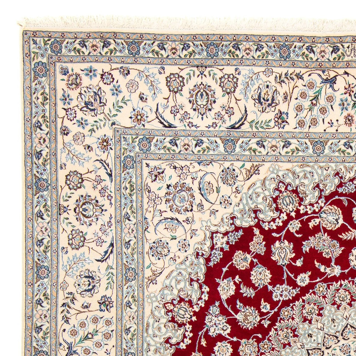 Tapis persan - Nain - Premium carré  - 205 x 202 cm - beige