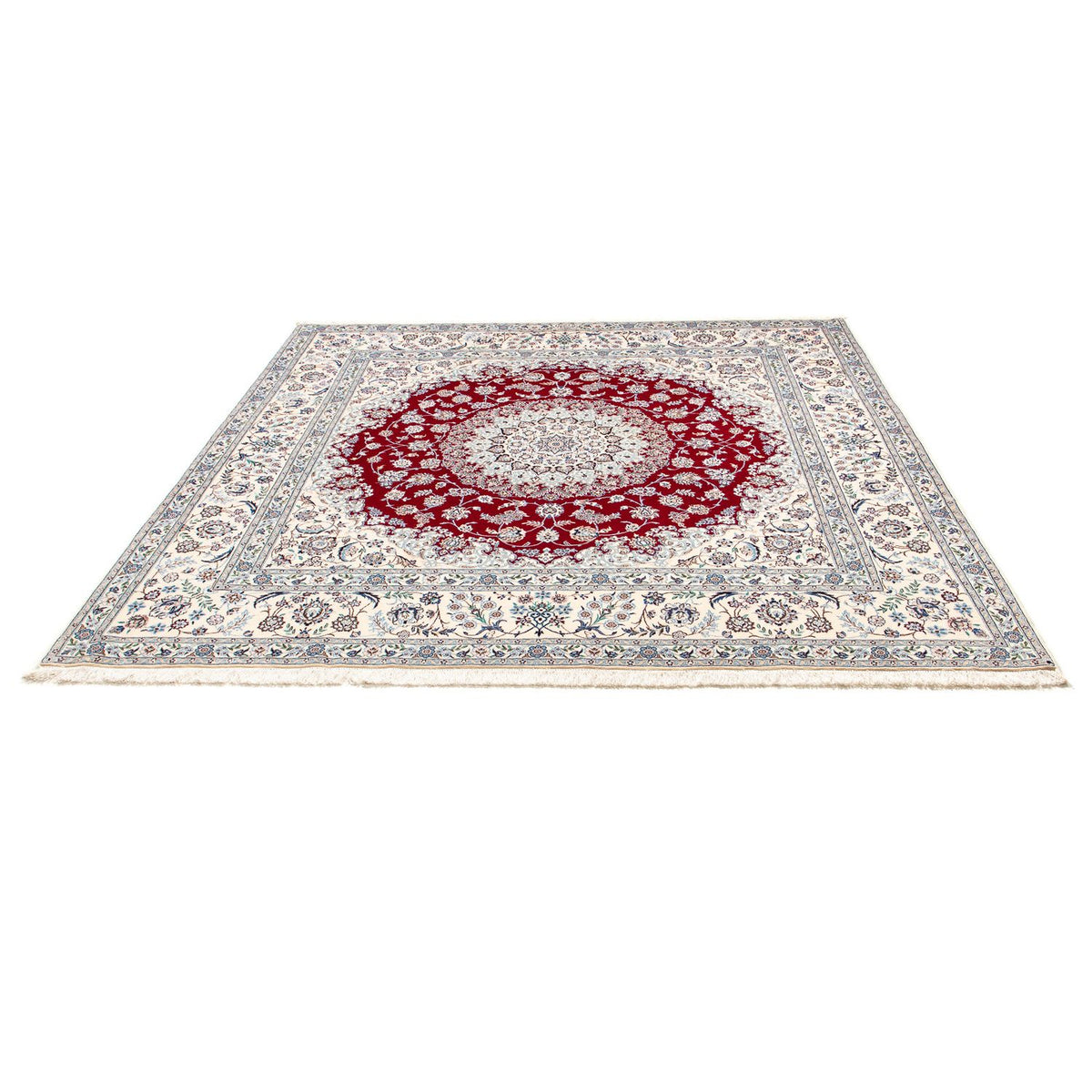 Tapis persan - Nain - Premium carré  - 205 x 202 cm - beige