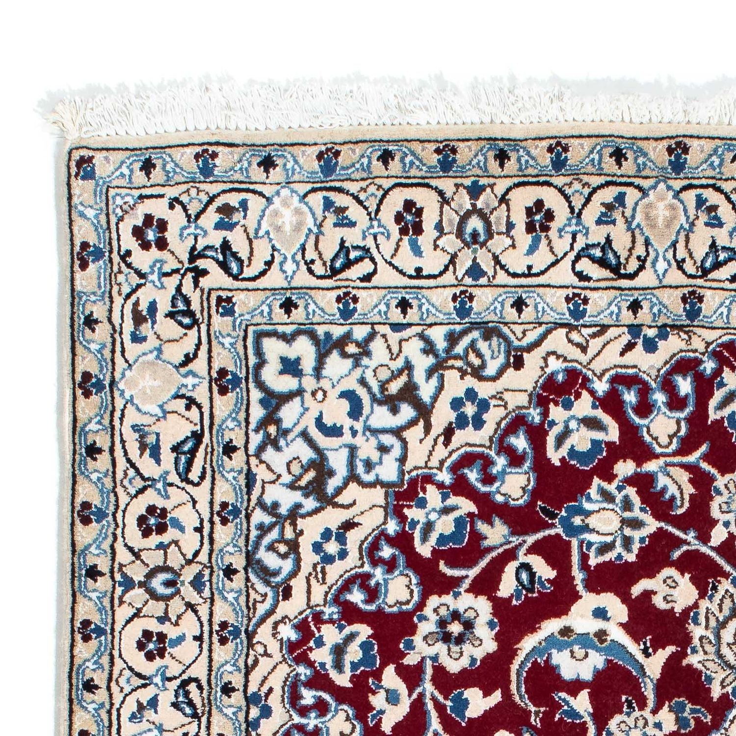 Tapis persan - Nain - Royal - 172 x 112 cm - rouge foncé