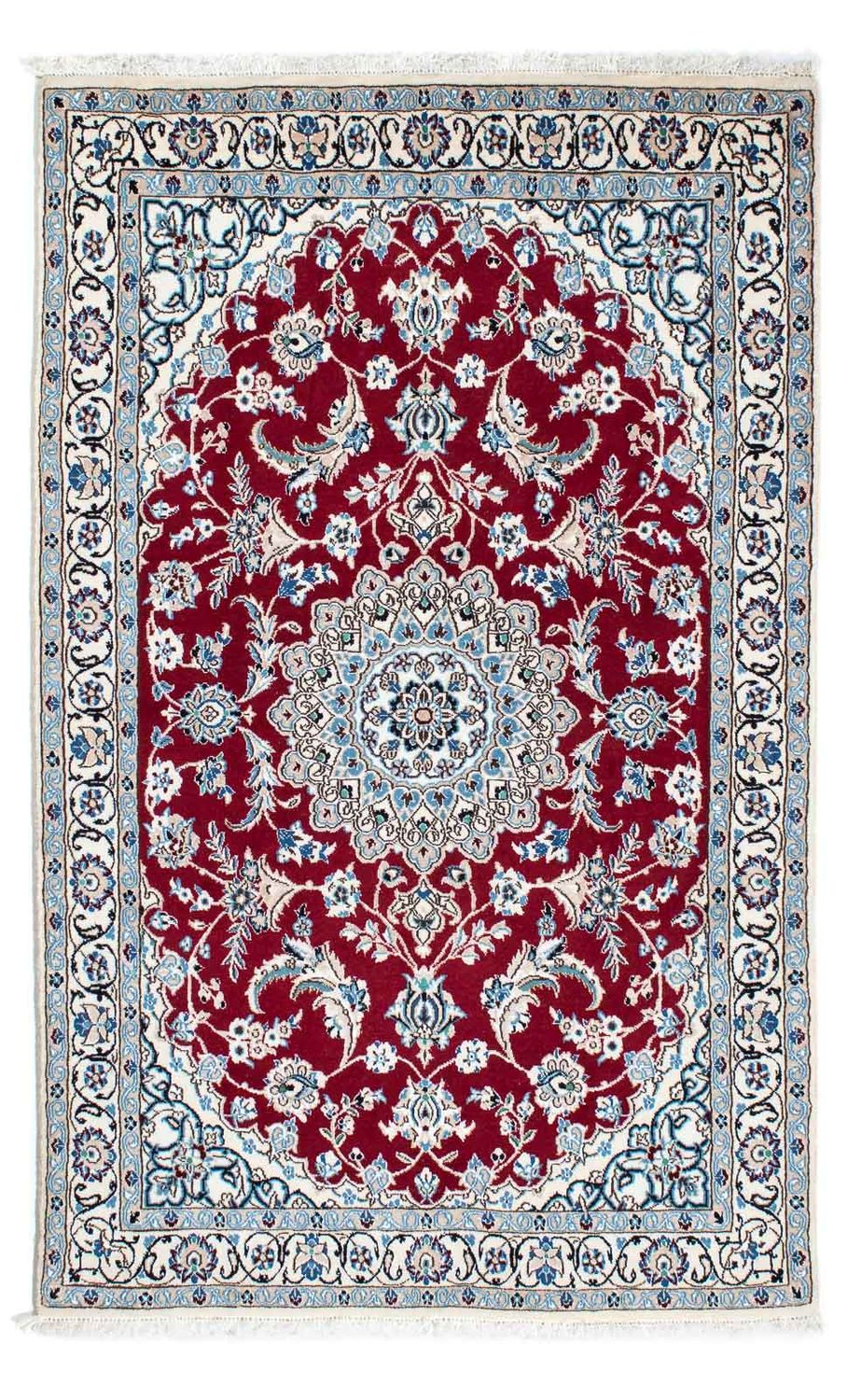 Tapis persan - Nain - Royal - 187 x 112 cm - rouge foncé