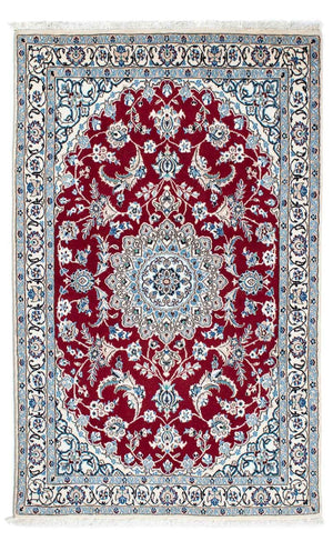 Tapis persan - Nain - Royal - 187 x 112 cm - rouge foncé