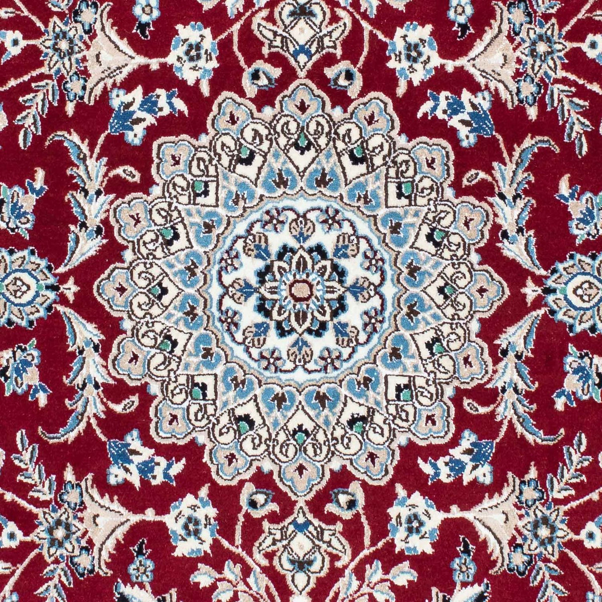 Tapis persan - Nain - Royal - 187 x 112 cm - rouge foncé