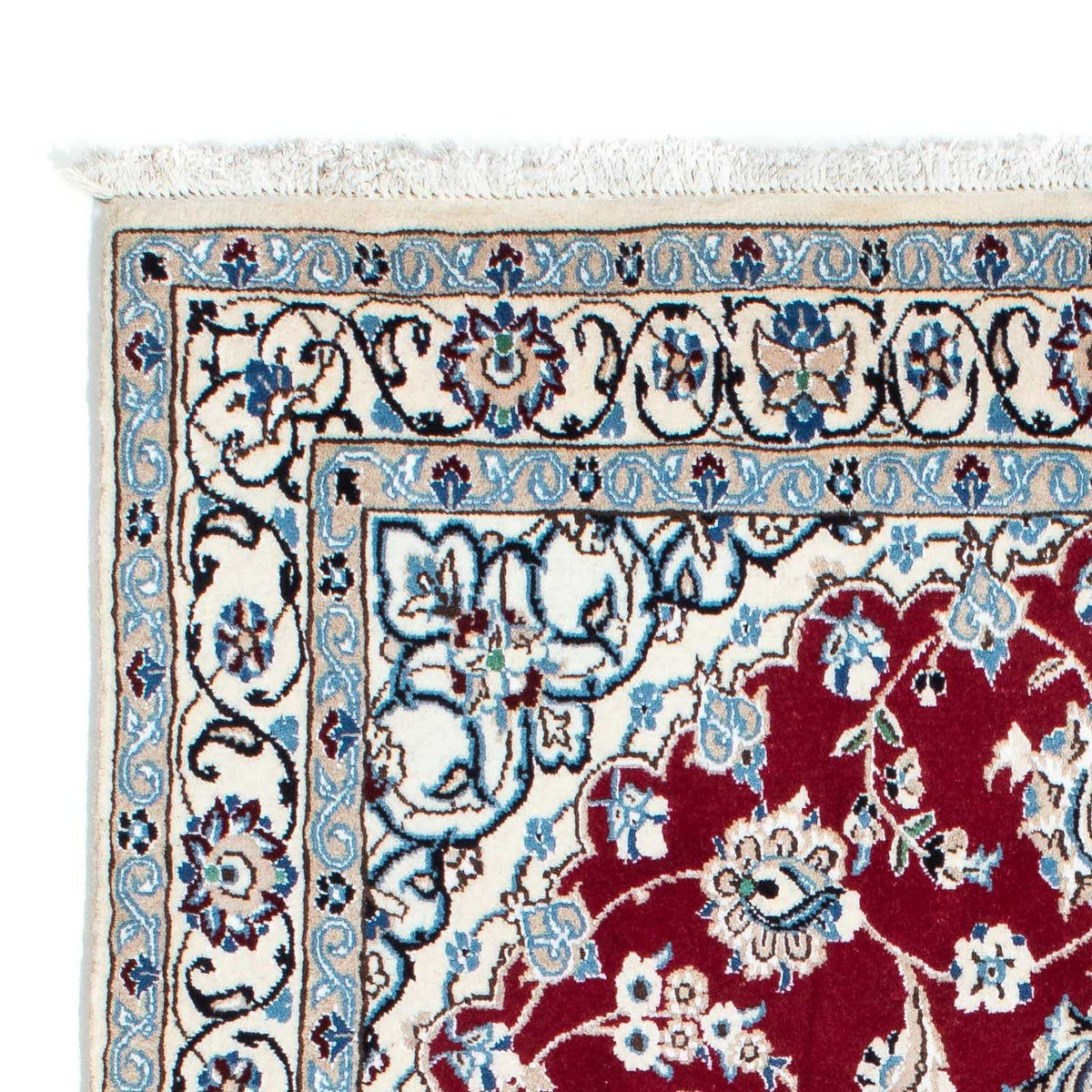 Tapis persan - Nain - Royal - 187 x 112 cm - rouge foncé