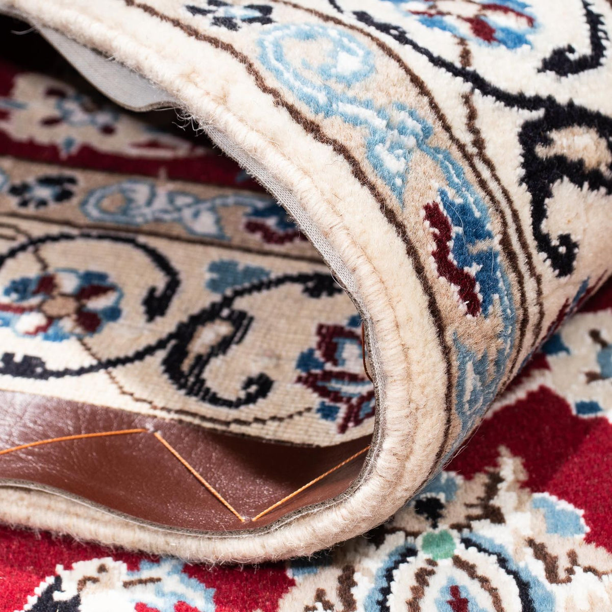 Tapis persan - Nain - Royal - 187 x 112 cm - rouge foncé