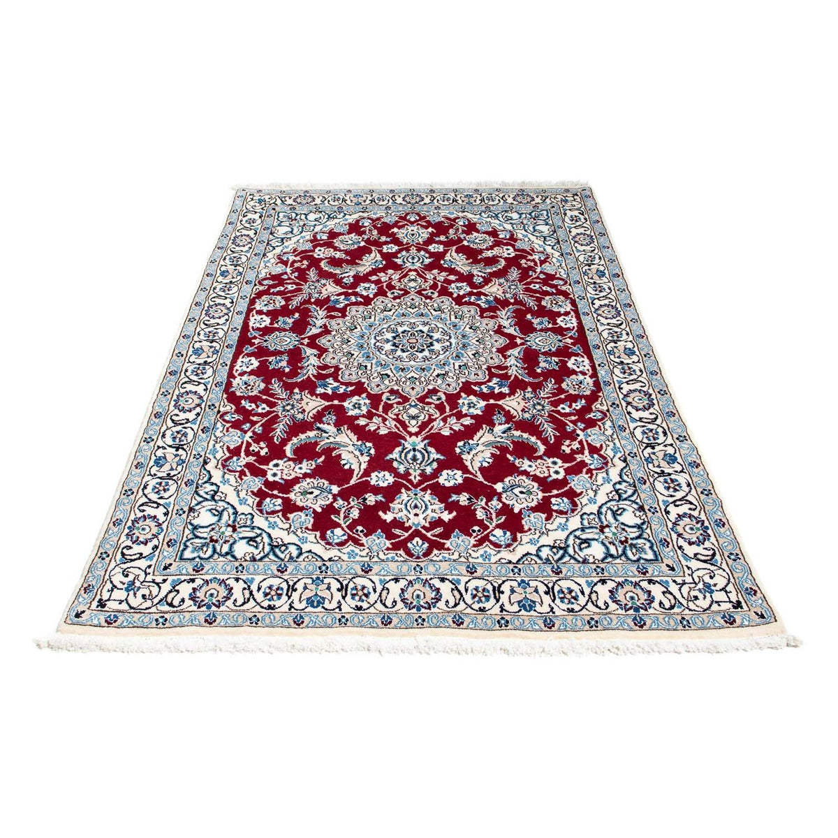 Tapis persan - Nain - Royal - 187 x 112 cm - rouge foncé