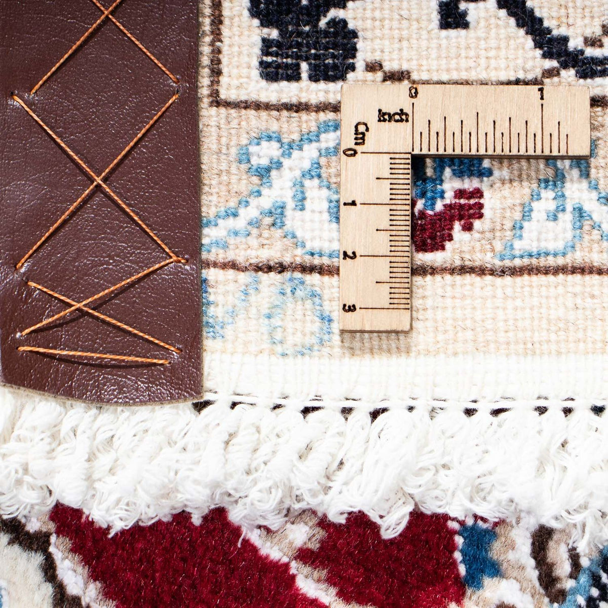 Tapis persan - Nain - Royal - 187 x 112 cm - rouge foncé