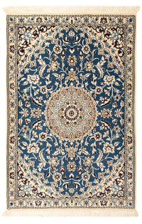 Tapis persan - Nain - Royal - 133 x 88 cm - bleu