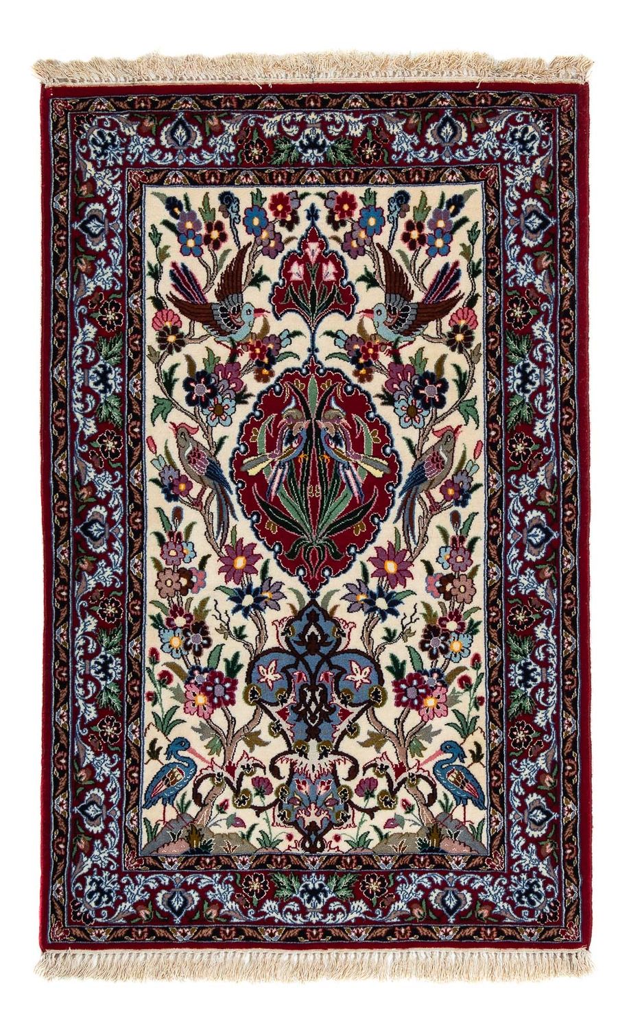 Tapis persan - Isfahan - Premium - 105 x 67 cm - rouge foncé