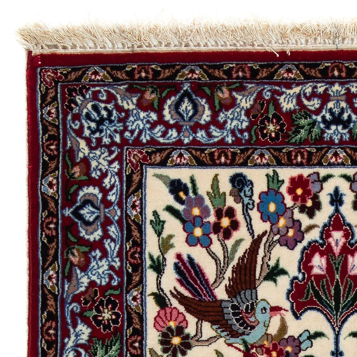 Tapis persan - Isfahan - Premium - 105 x 67 cm - rouge foncé