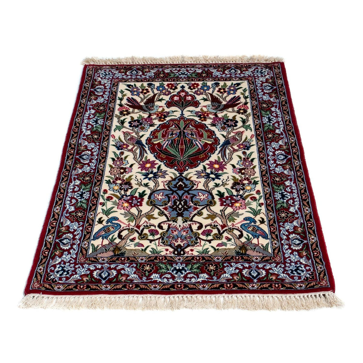 Tapis persan - Isfahan - Premium - 105 x 67 cm - rouge foncé