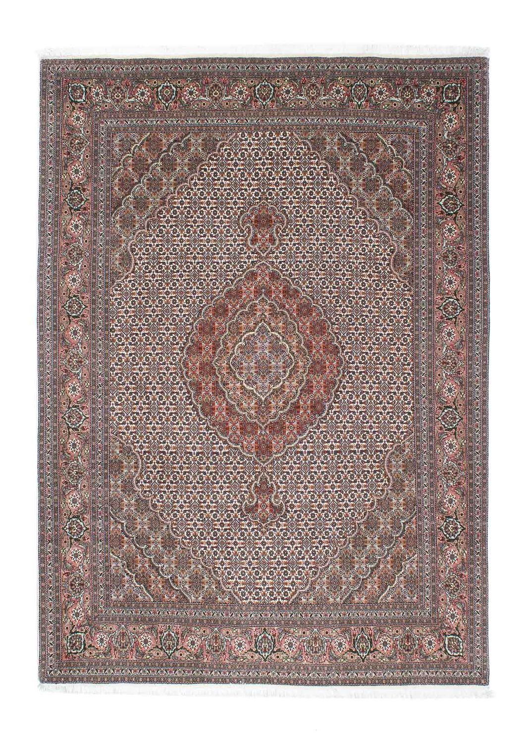 Tapis persan - Tabriz - 212 x 153 cm - marron clair