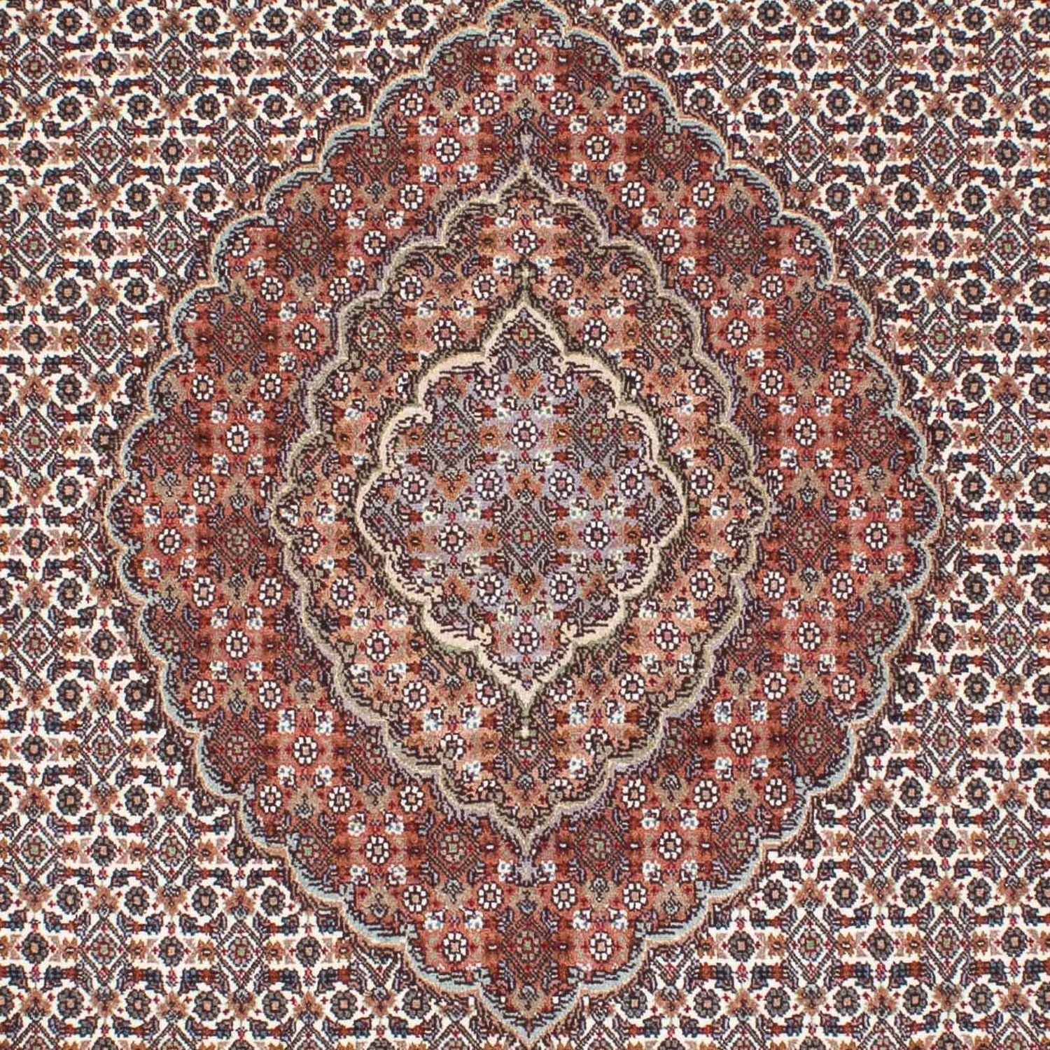 Tapis persan - Tabriz - 212 x 153 cm - marron clair