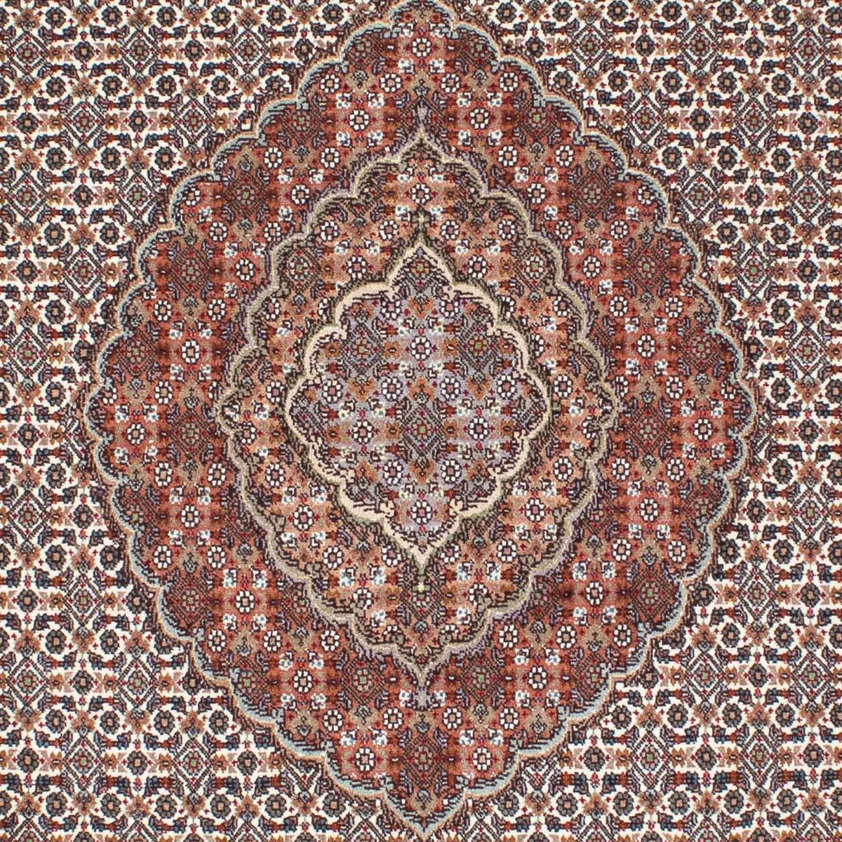Tapis persan - Tabriz - 212 x 153 cm - marron clair
