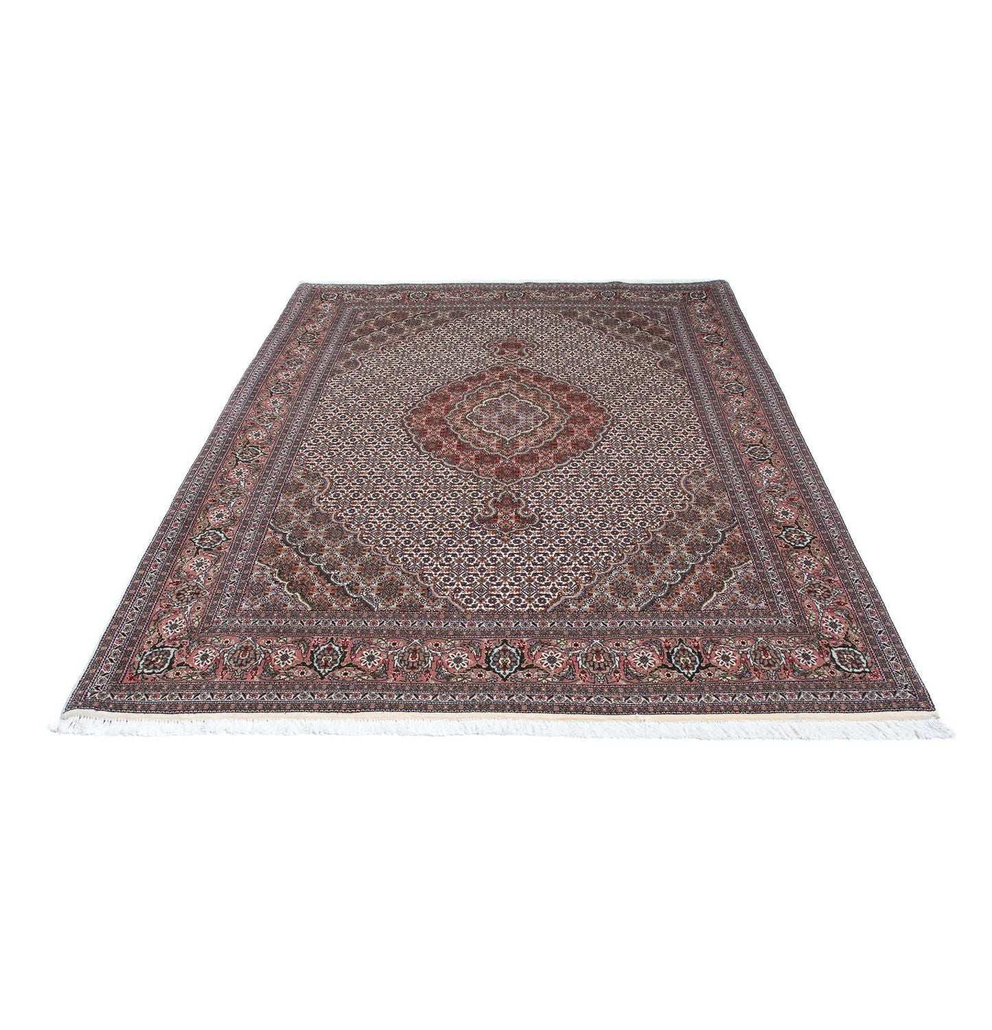 Tapis persan - Tabriz - 212 x 153 cm - marron clair