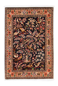 Tapis persan - Tabriz - Royal - 148 x 100 cm - bleu foncé