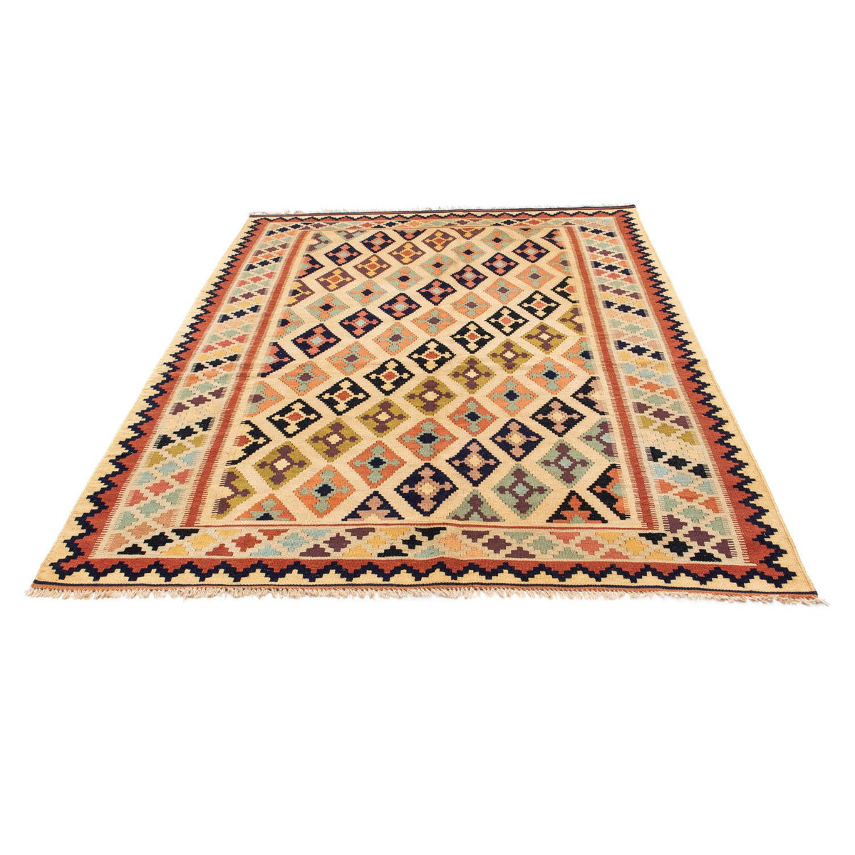 Tapis Kelim - Oriental - 207 x 148 cm - marron clair