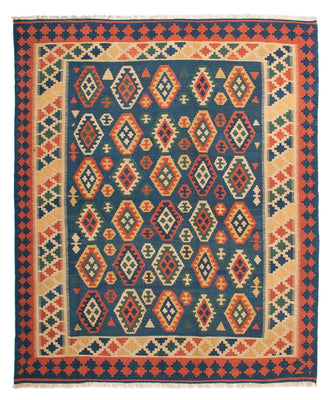 Tapis Kelim - Oriental - 232 x 194 cm - bleu