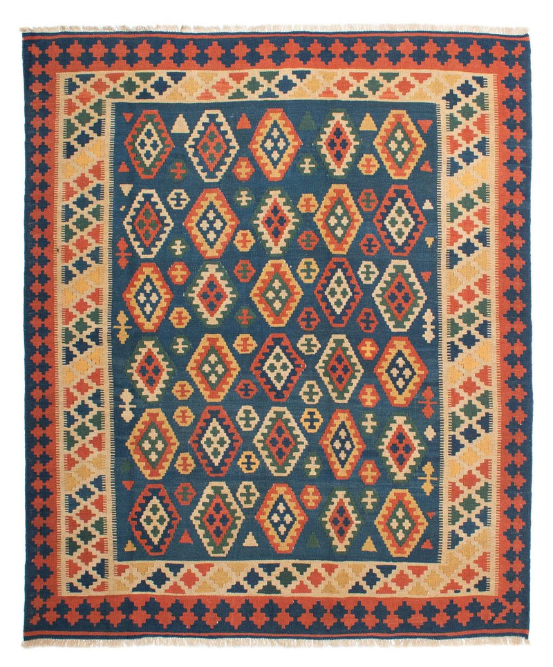 Tapis Kelim - Oriental - 232 x 194 cm - bleu
