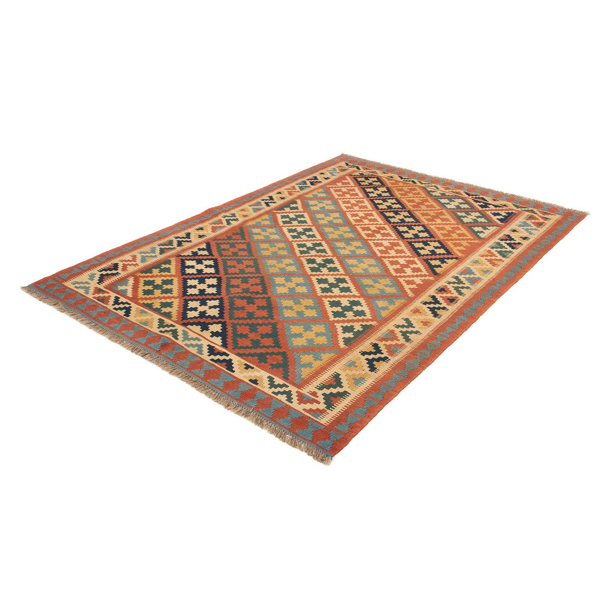 Tapis Kelim - Oriental - 218 x 145 cm - marron