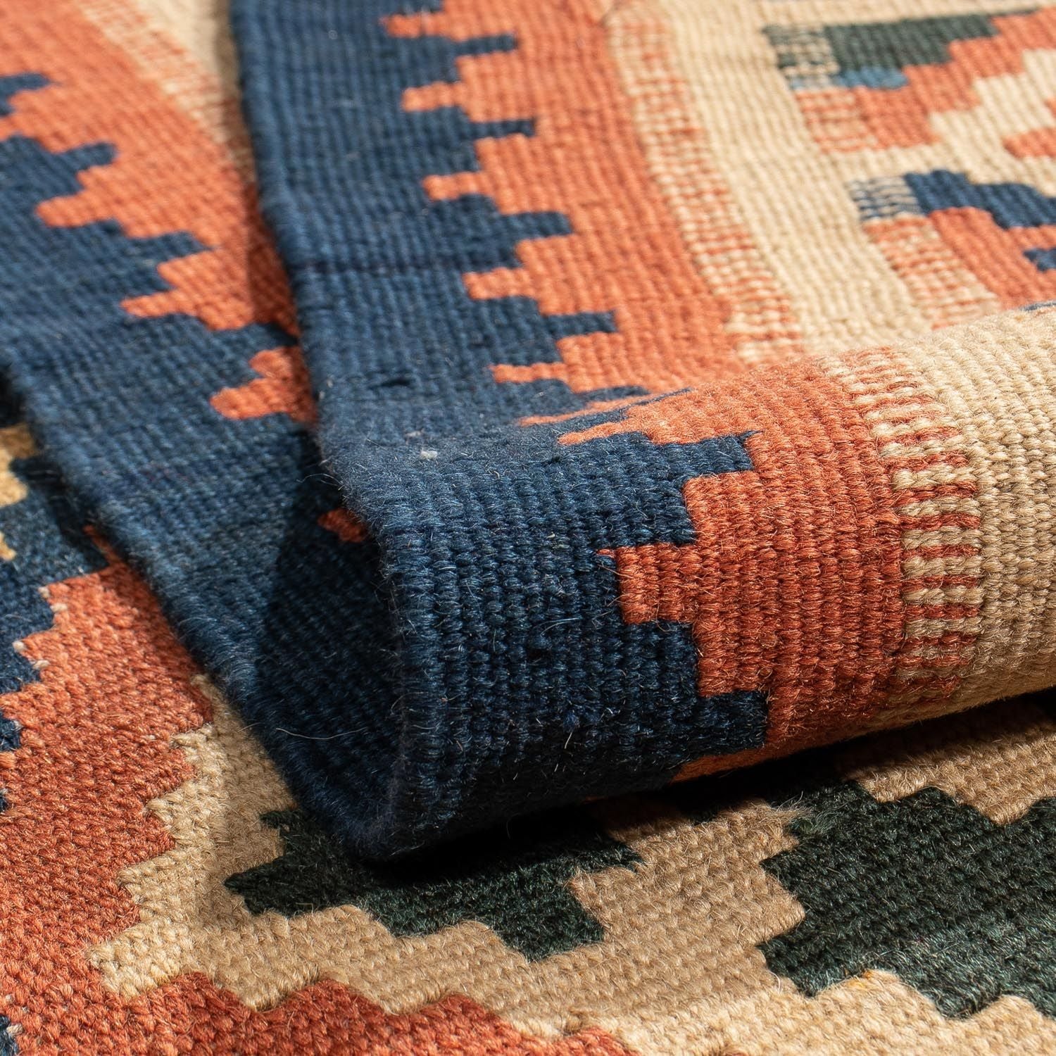 Tapis Kelim - Oriental - 200 x 157 cm - marron