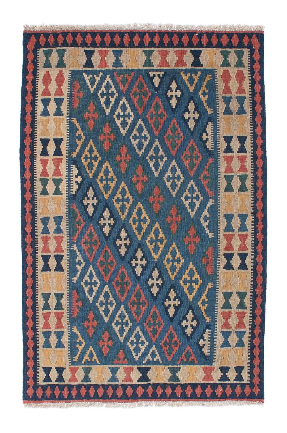 Tapis Kelim - Oriental - 189 x 119 cm - bleu