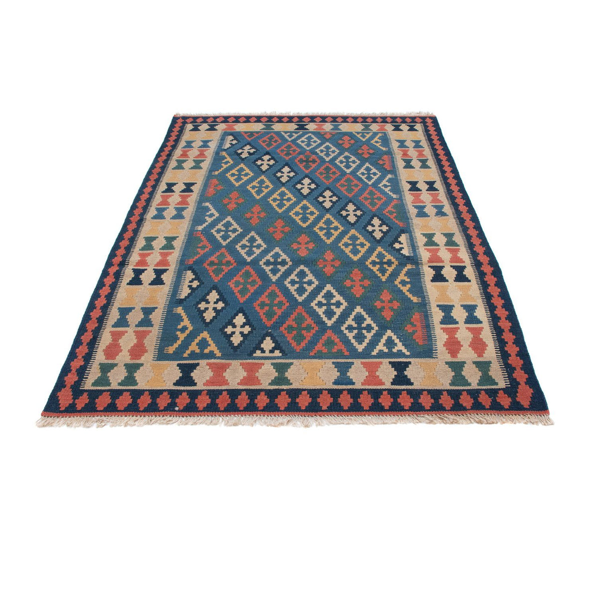 Tapis Kelim - Oriental - 189 x 119 cm - bleu