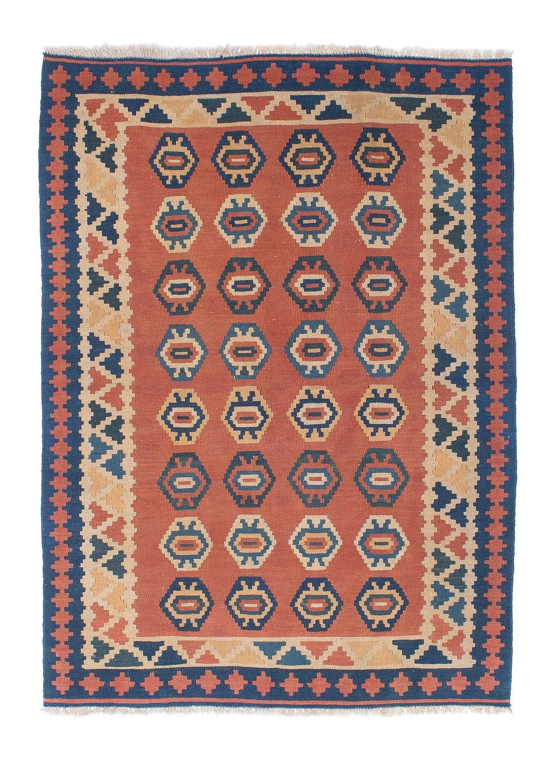 Tapis Kelim - Oriental - 169 x 121 cm - rouille