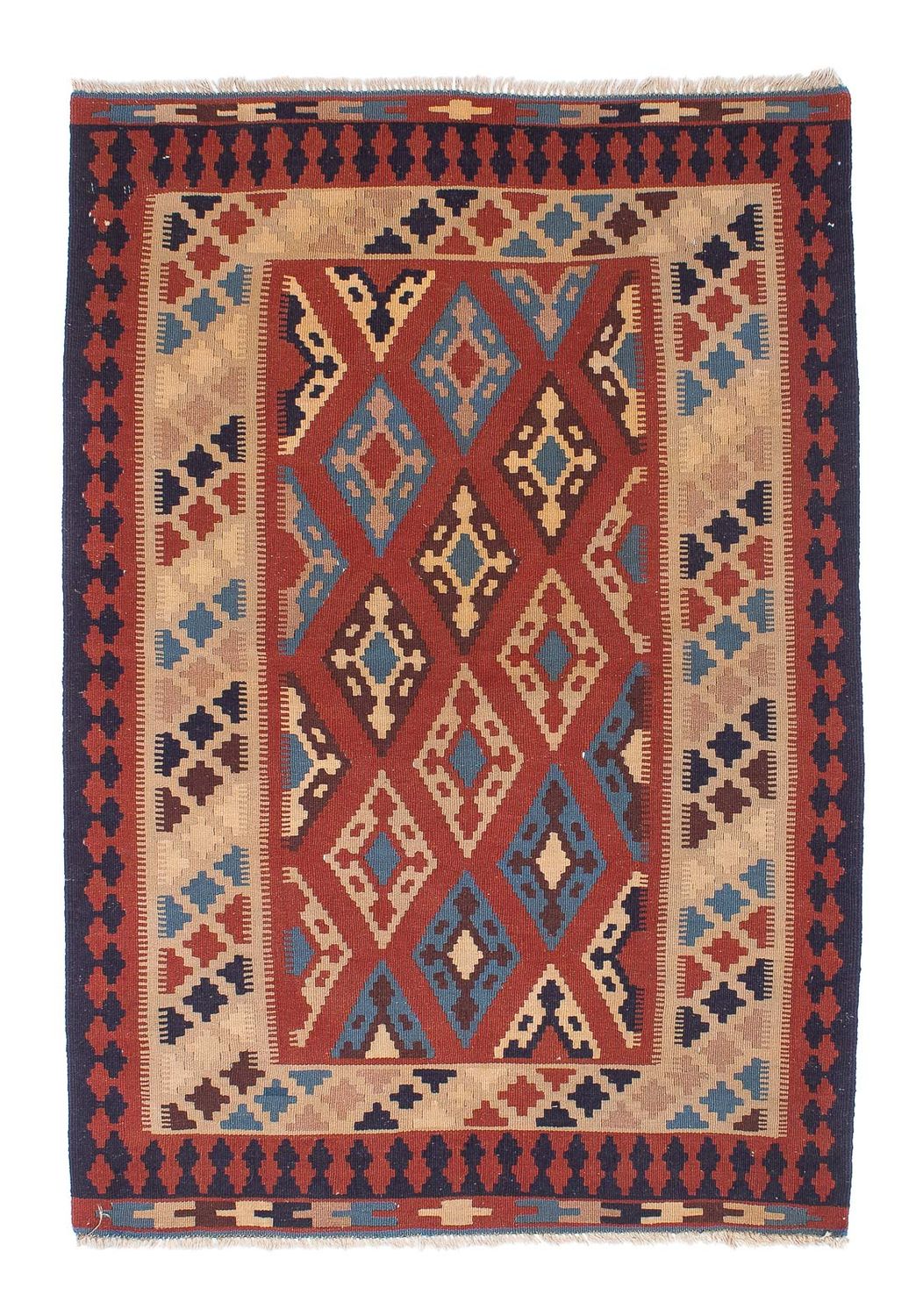 Tapis Kelim - Oriental - 170 x 114 cm - rouge foncé