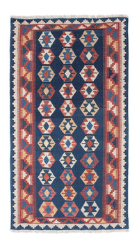 Tapis de couloir Tapis Kelim - Oriental - 186 x 104 cm - bleu