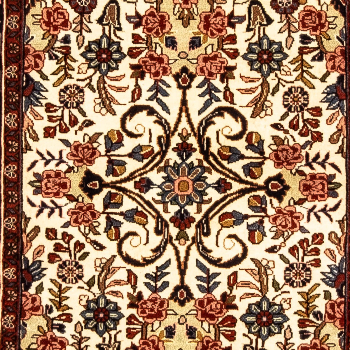 Tapis de couloir Tapis persan - Bidjar - 298 x 74 cm - beige