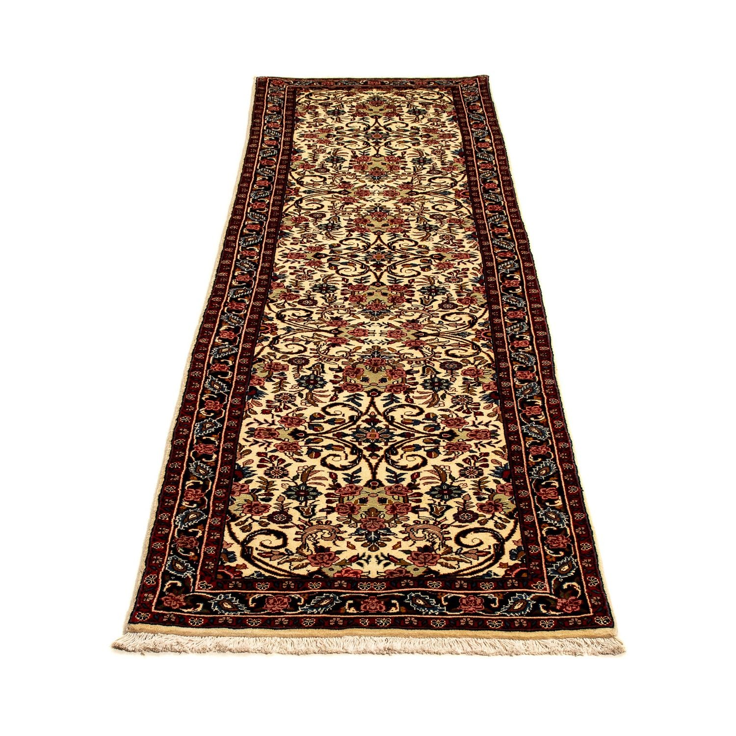 Tapis de couloir Tapis persan - Bidjar - 298 x 74 cm - beige