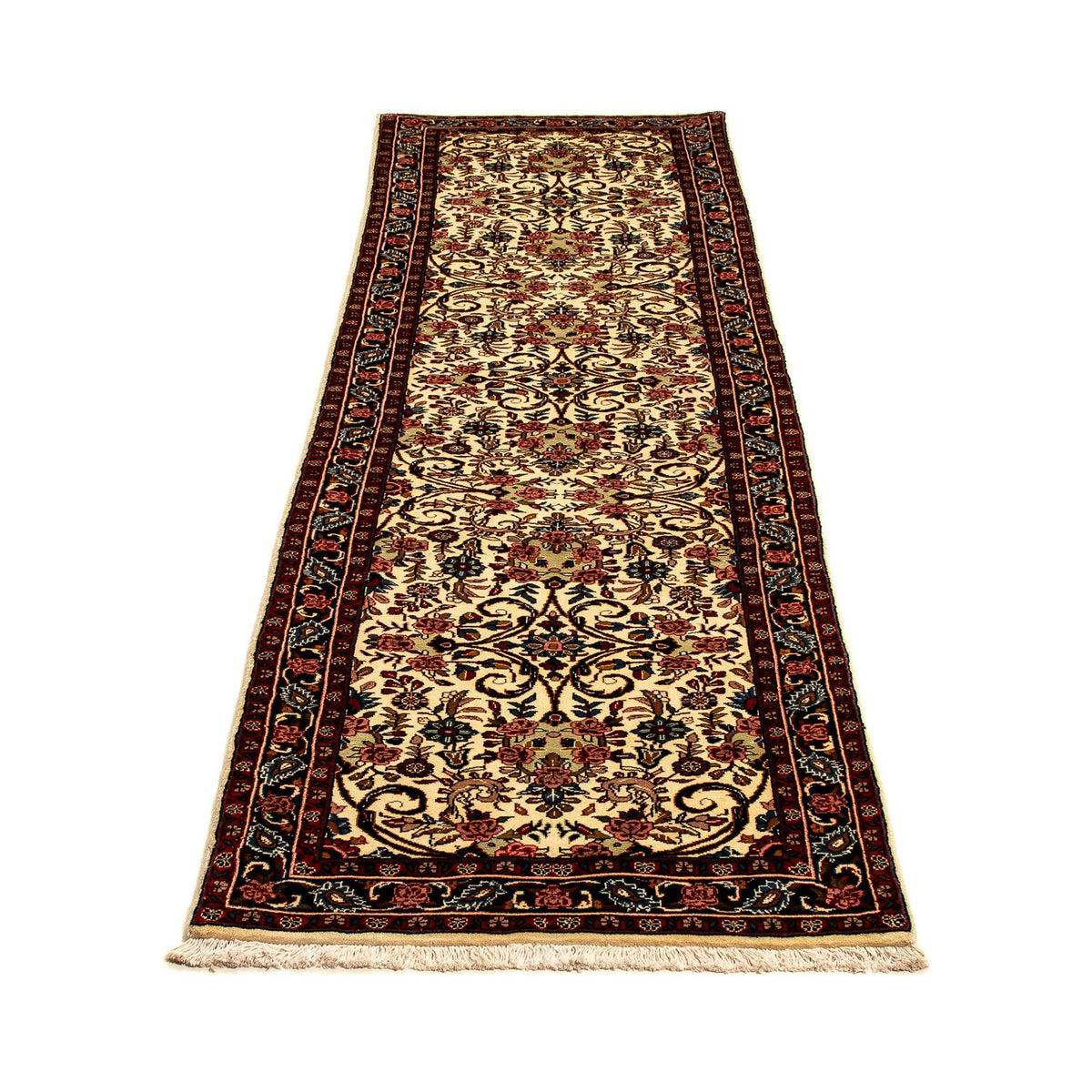 Tapis de couloir Tapis persan - Bidjar - 298 x 74 cm - beige