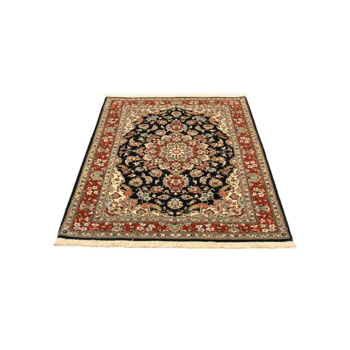 Tapis persan - Ghom - 152 x 100 cm - noir