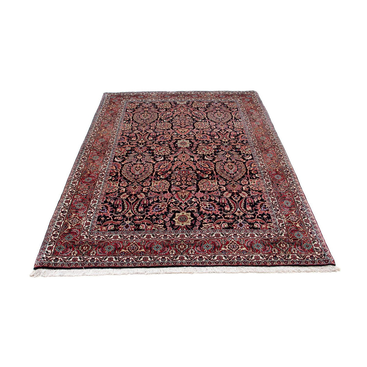 Tapis persan - Bidjar - 209 x 130 cm - bleu foncé